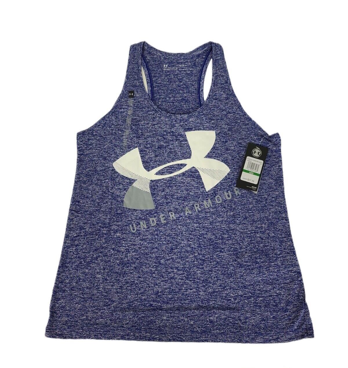 Under Armour Fitted Tank Top Women’s Size LG/G Heat Gear Athletic Purple