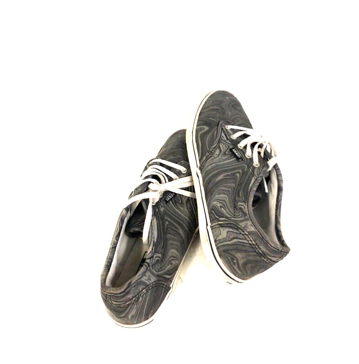 VANS TB4R Women Shoe US Size 8 Gray Black Lace Up Sneakers