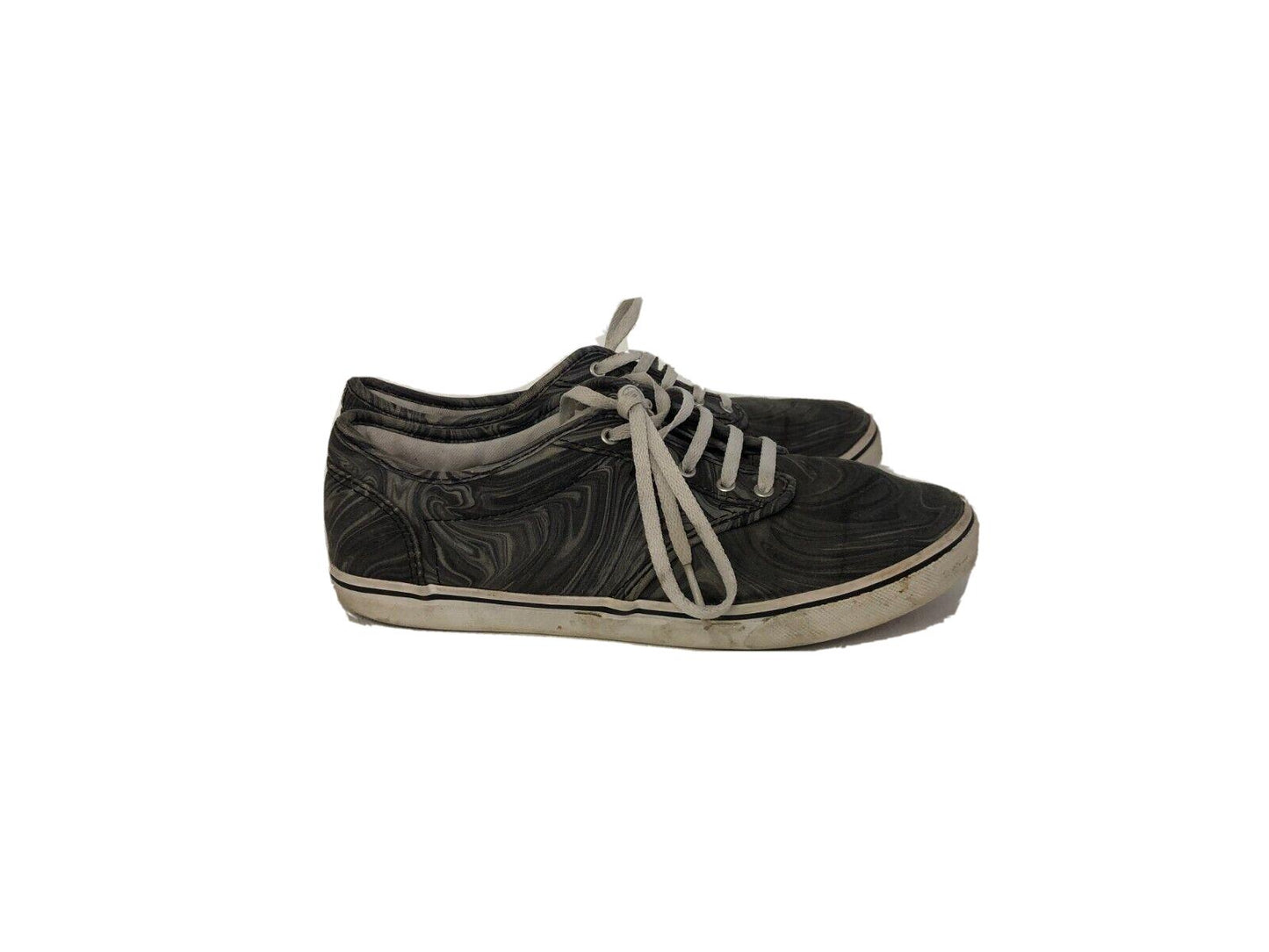 VANS TB4R Women Shoe US Size 8 Gray Black Lace Up Sneakers