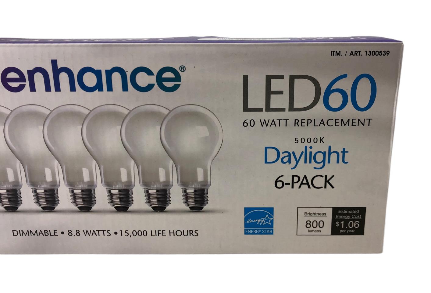 Lot of 3 Feit Electric Led 60W Replacement Soft White Dimmable 8.8Watts 18-Count
