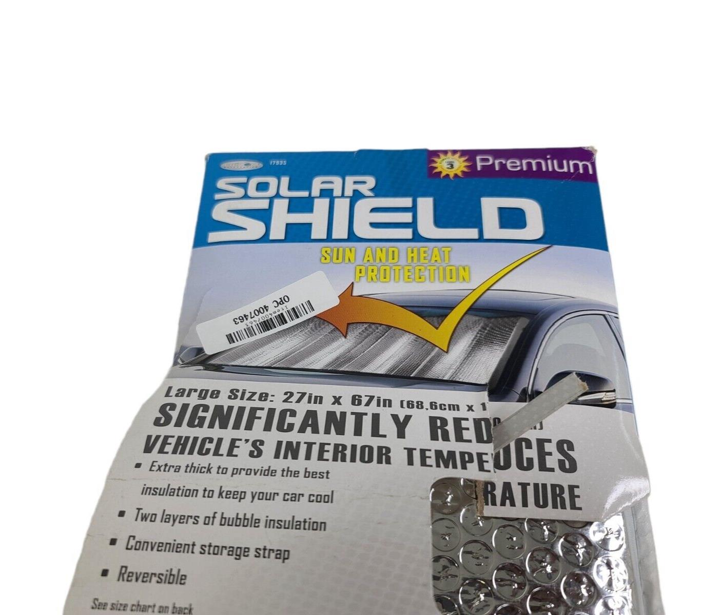 Solar Shield Premium 27x67 Large High Quality Aluminum Reflective Car Truck New!