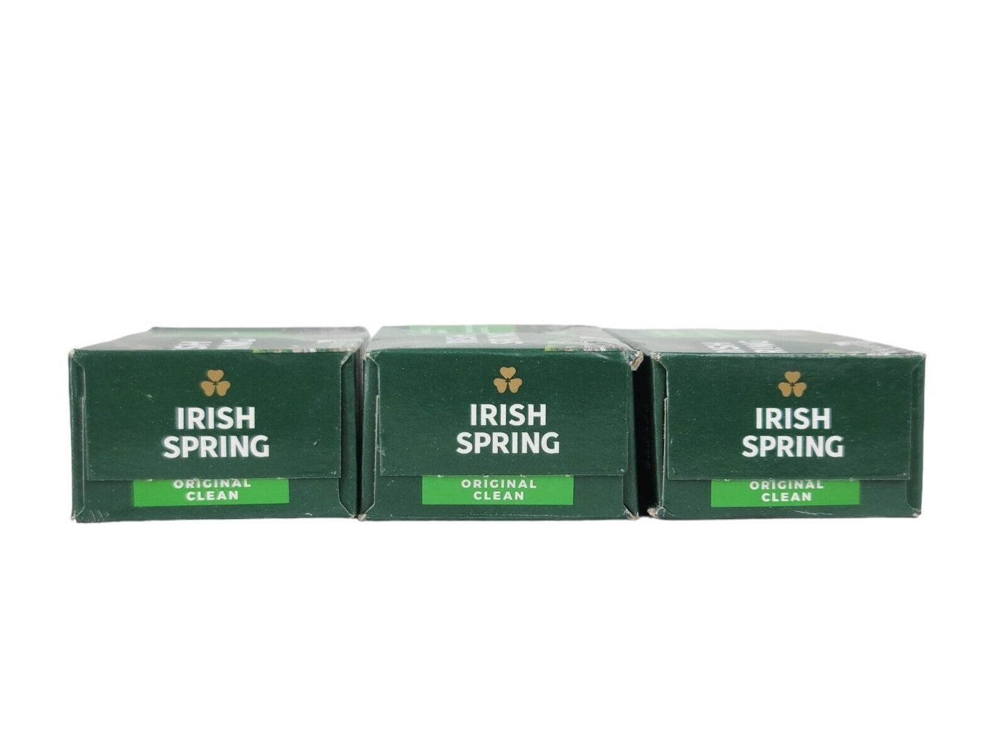 SET OF 3 IRISH SPRING ORIGINAL CLEAN 12 hr. DEODORANT SOAP W/FLAXSEED OIL 4.5 oz