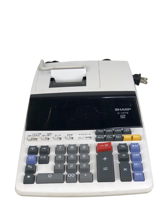 Sharp EL-1197P III 12-Digit 2-Color Electronic Printing Adding Machine