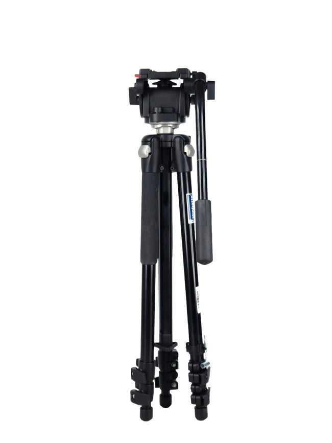 Bogen Manfrotto Tripod Legs (Black) w/ Manfrotto 3433 501 Pro Video Head