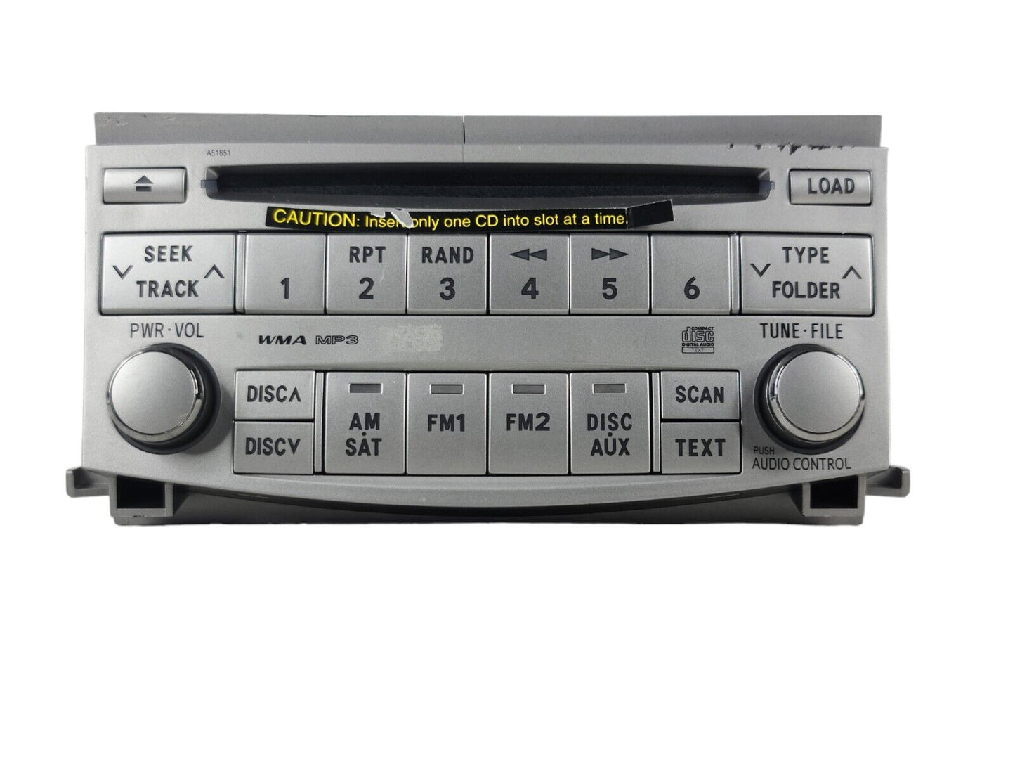 2006 Toyota Avalon AM FM Radio Single Disc CD Player 86120-07060 OPT A51851