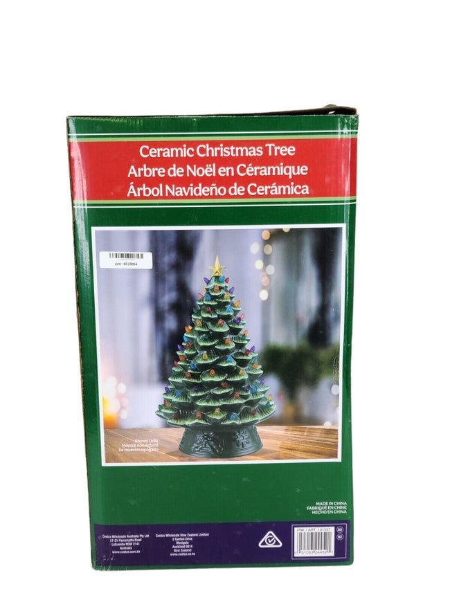 Small Vintage Ceramic Christmas Tree with Multi-Color Lights and Cord | 6.5"-NEW