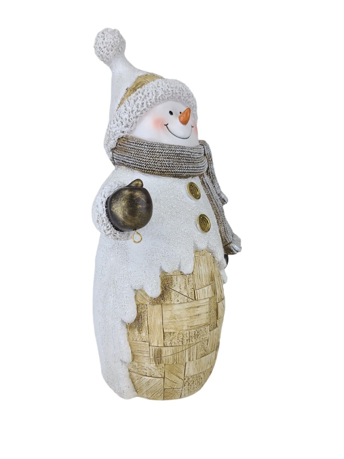 Holiday Snowman with Lantern LED Light Up 17 Inch - NEW