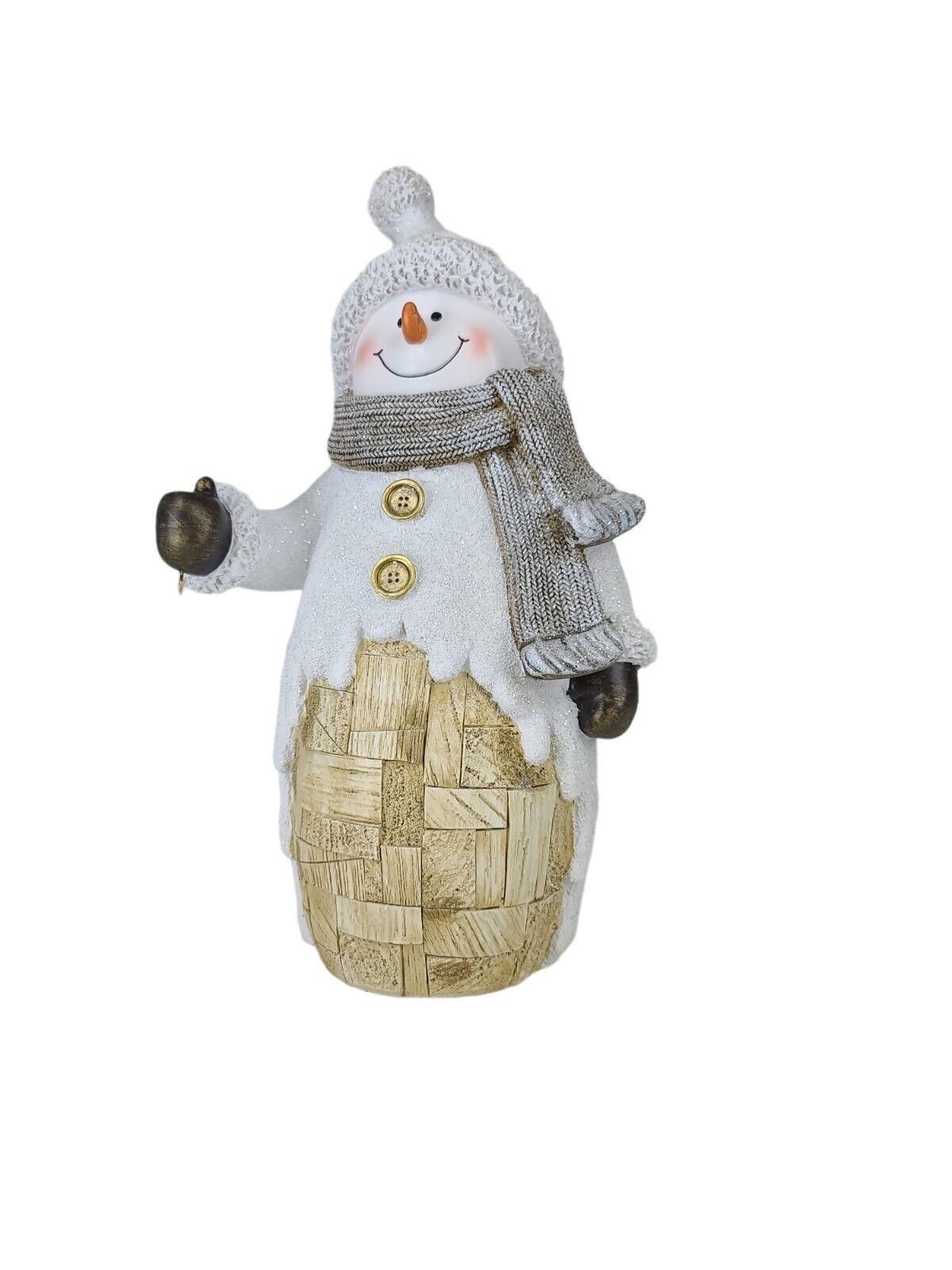 Holiday Snowman with Lantern LED Light Up 17 Inch - NEW