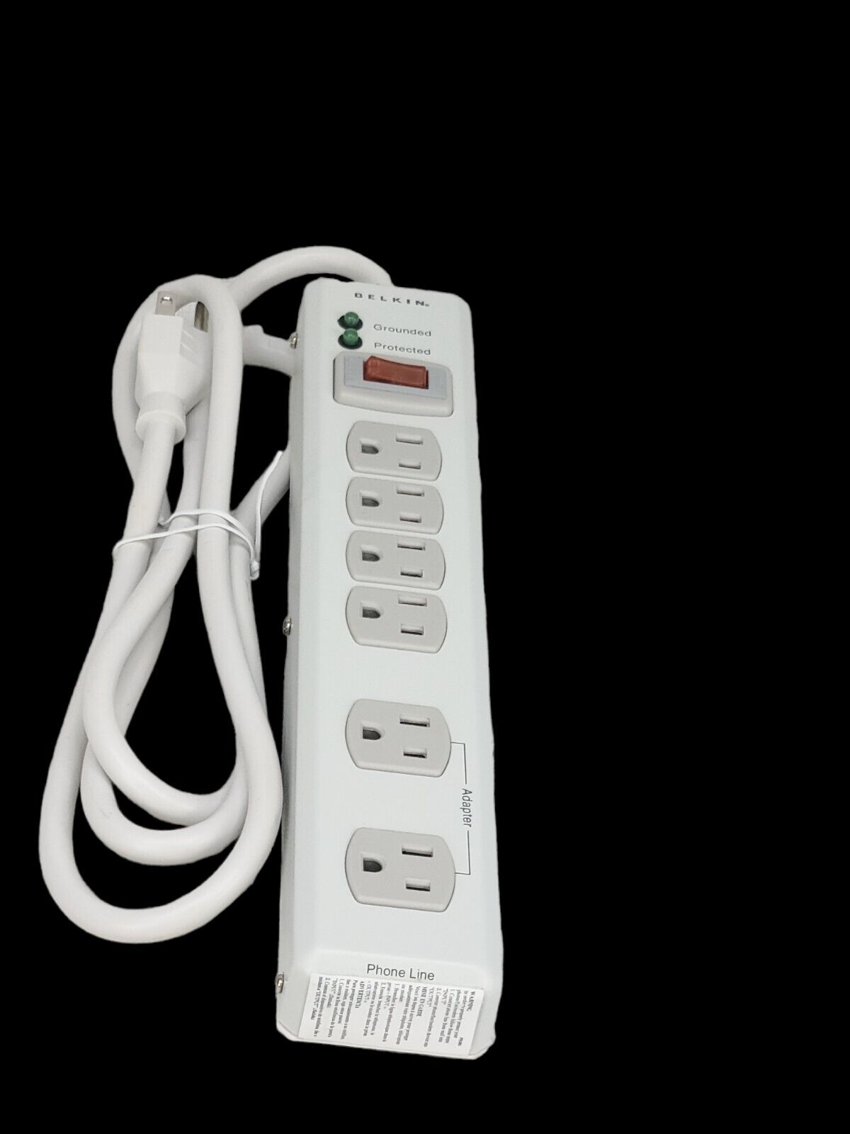 BELKIN COMPONENTS Home Series 6 outlet Surge Protector F9H620-06-MTL