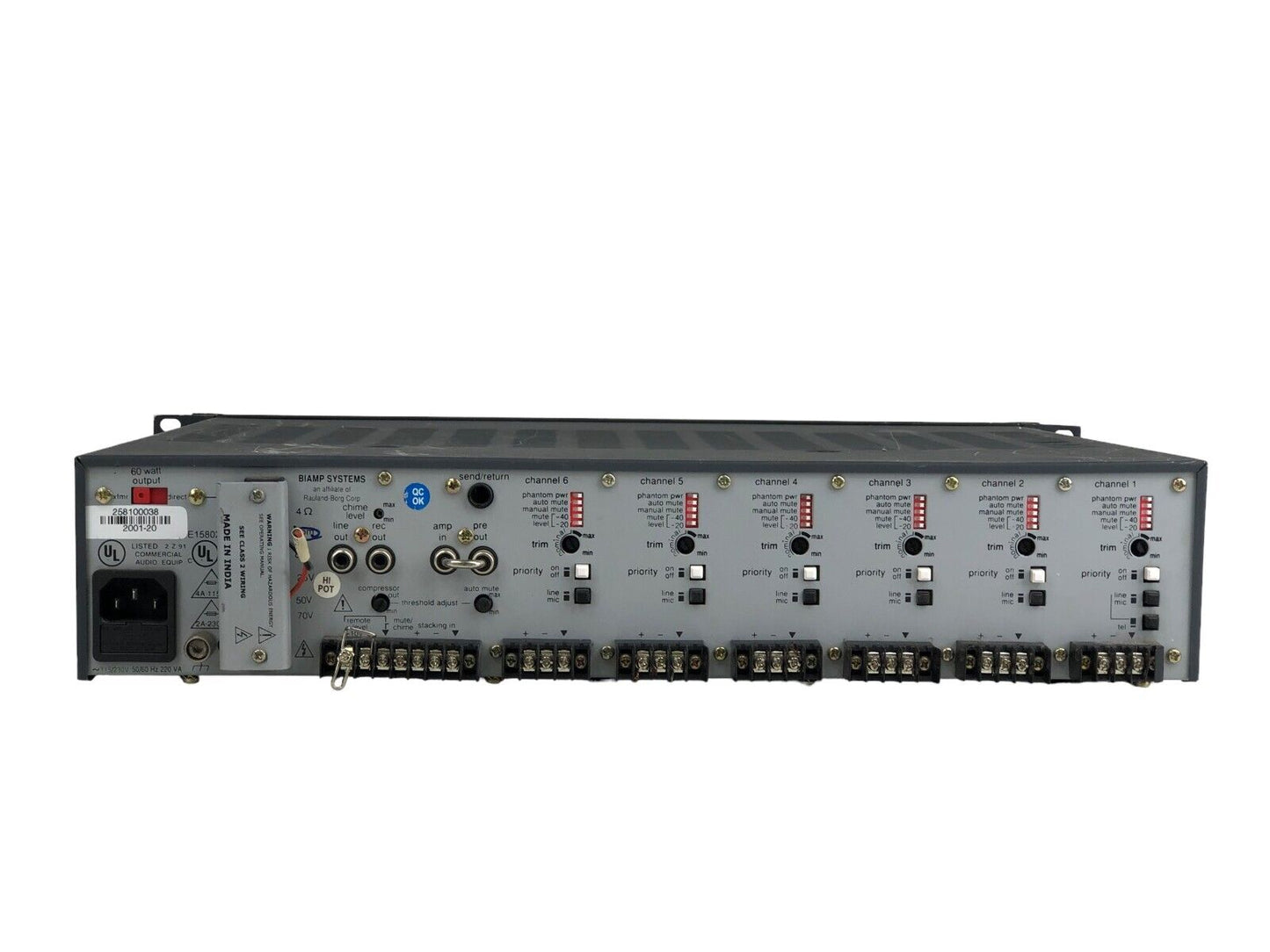 BiAmp Precedence CMA60 Commercial Mixer Amplifier