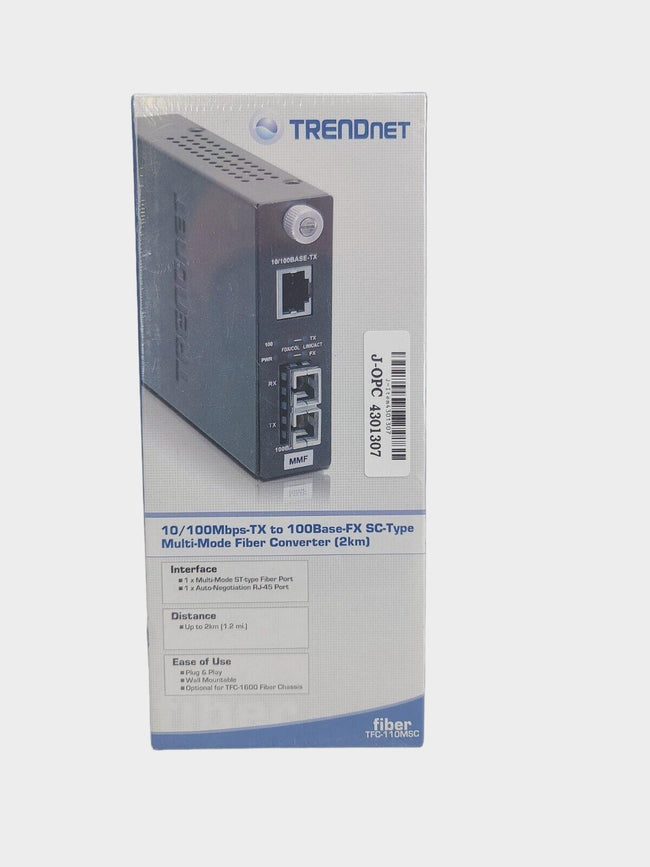 Trendnet 100Base-TX to 100Base-FX Multi Mode SC Fiber Converter