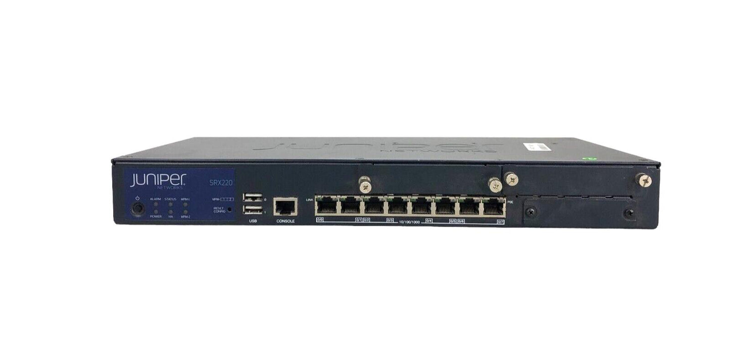 Juniper SRX220 8 Port Gigabit Security Gateway Appliance