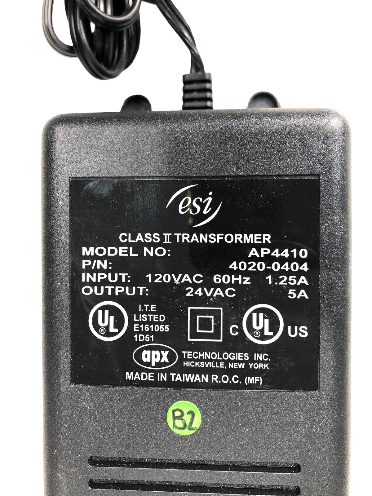 ESI Class II Transformer AP4410 24VAC 5A 60Hz PN:4020-0404