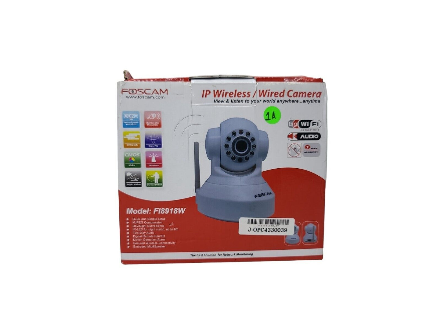 Foscam FI8918W Wireless / Wired Pan & Tilt IP / Network Camera Night Vision