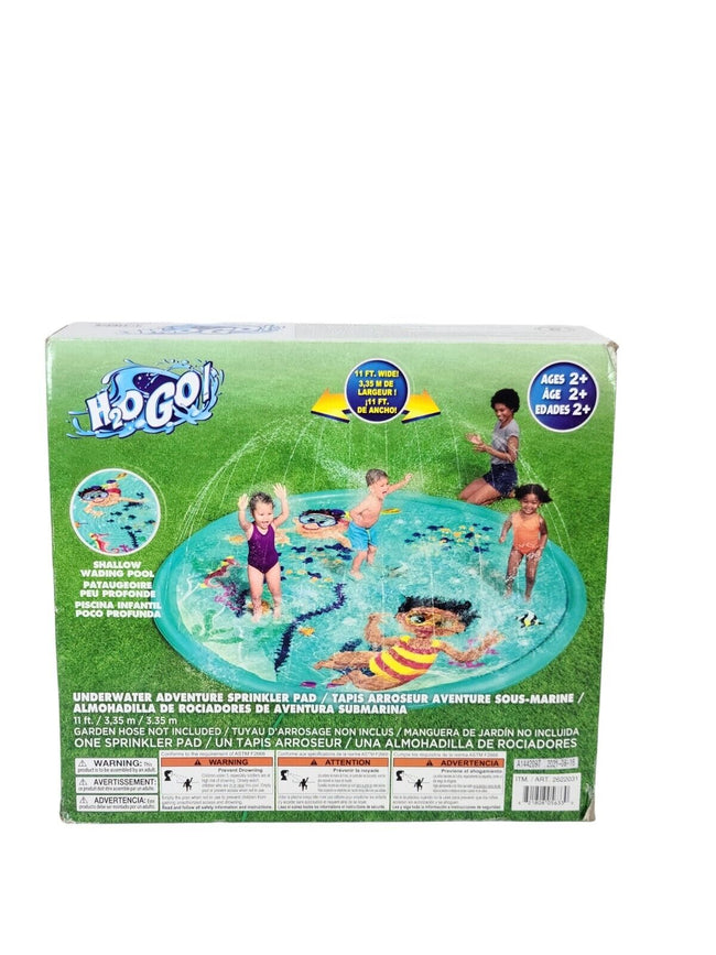 Water Sprinkler Splash Pad Wading Pool 11 ft. H2O Go Underwater Adventure NEW