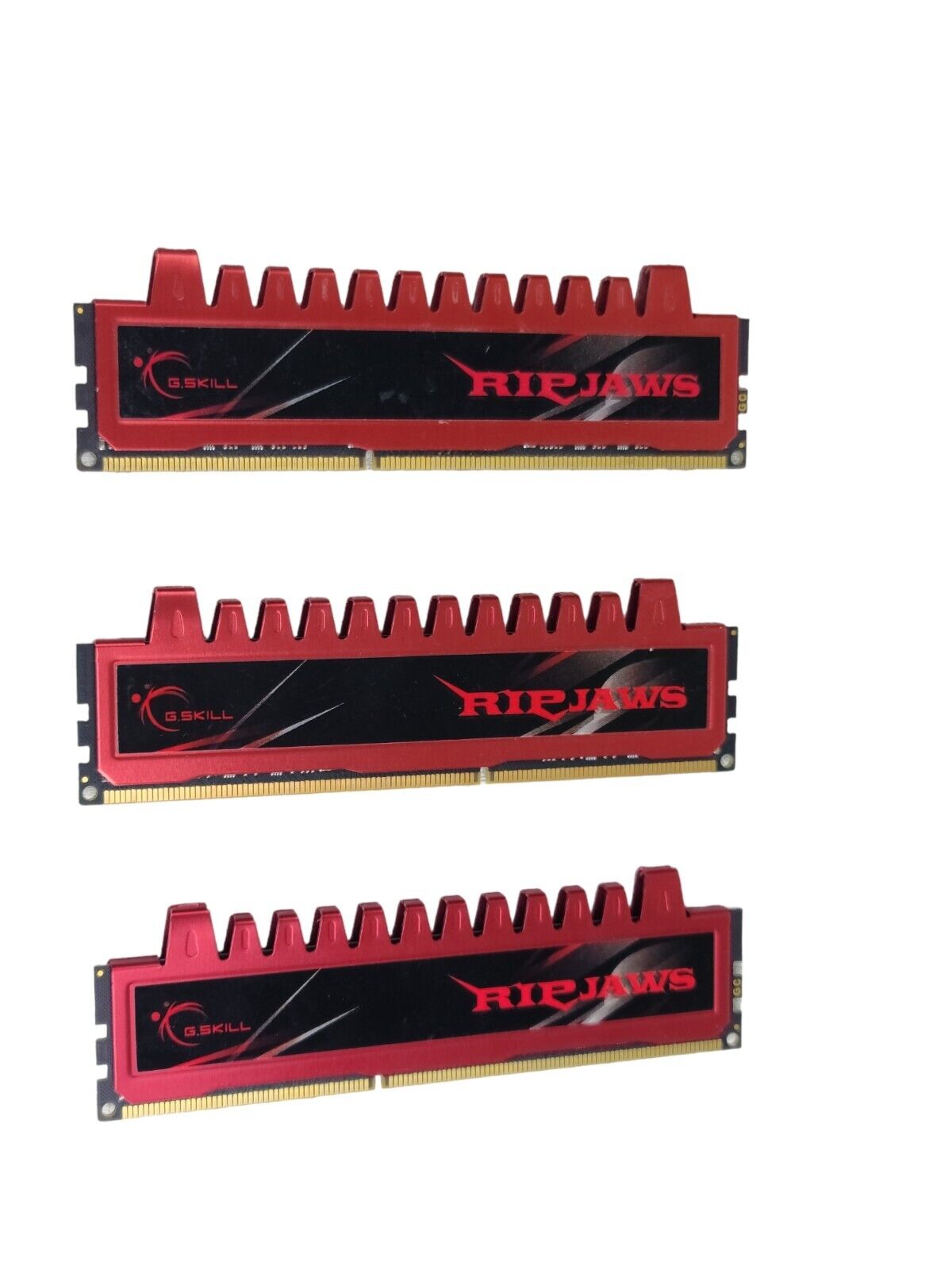 Lot of 3 4GB DDR3 (8GB) PC3-12800 G.Skill Ripjaws F3-12800CL9D-8GBRL RAM Modules