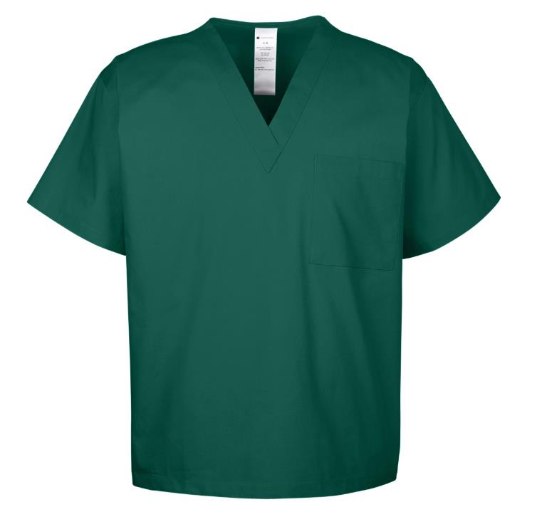 Harriton Adult Unisex Restore Scrub Top Hunter Green Men's