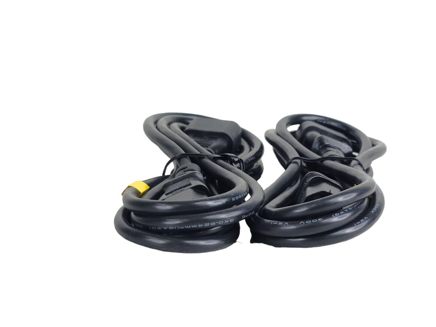 Lot of 2 C2G 6ft Computer/Monitor Power Extension Black Cable -NEW
