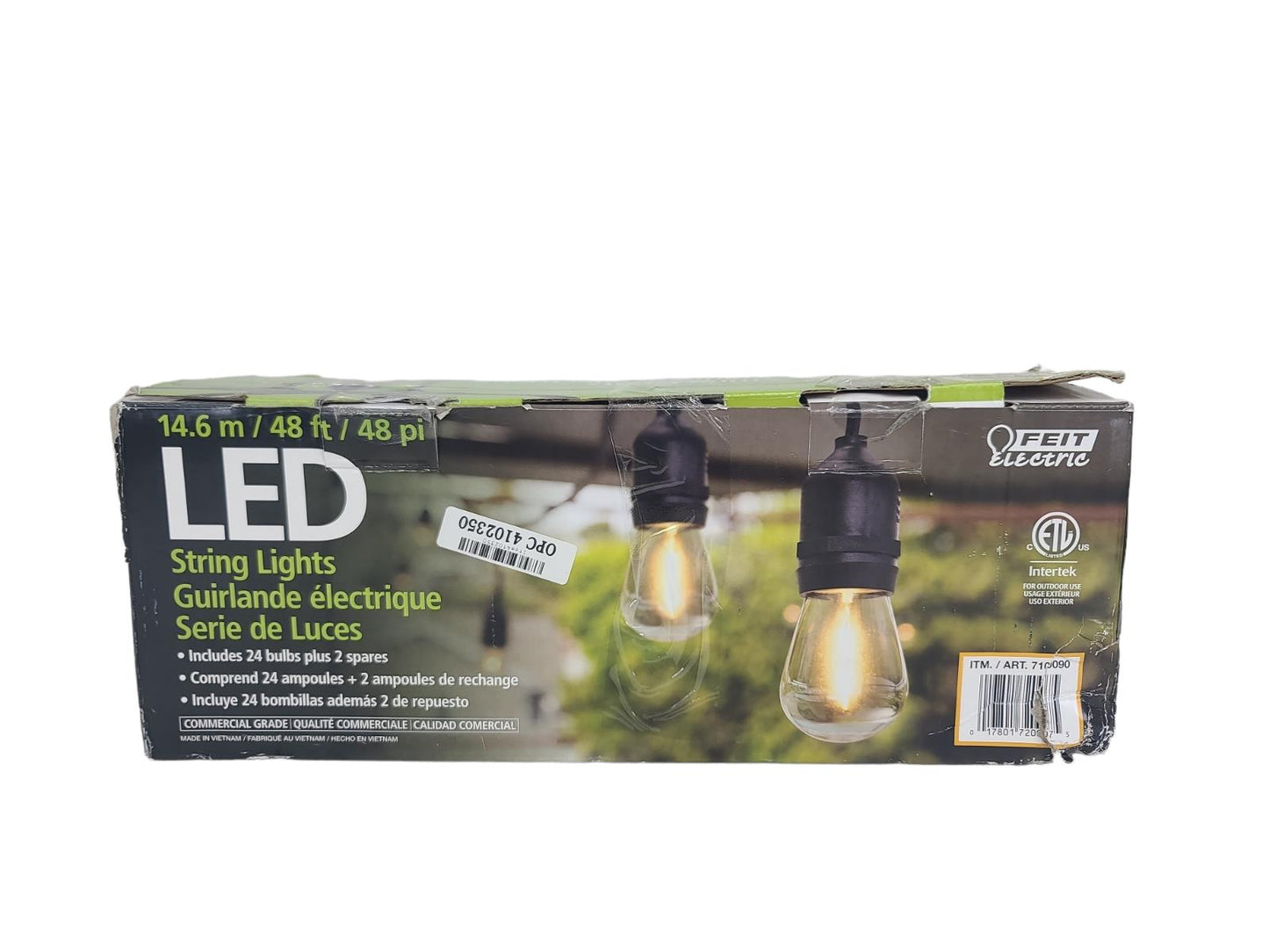 Feit Electric 48' LED Filament String Light Set BLACK -OPEN BOX