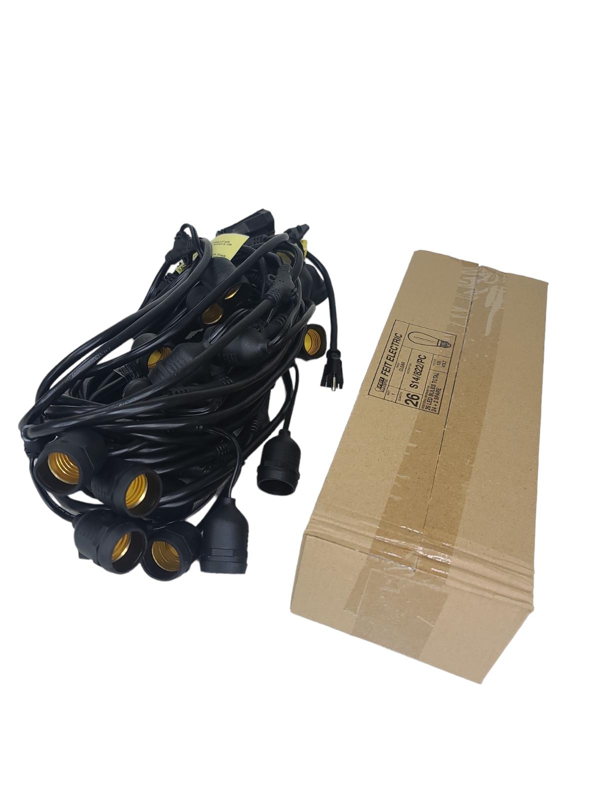 Feit Electric 48' LED Filament String Light Set BLACK -OPEN BOX