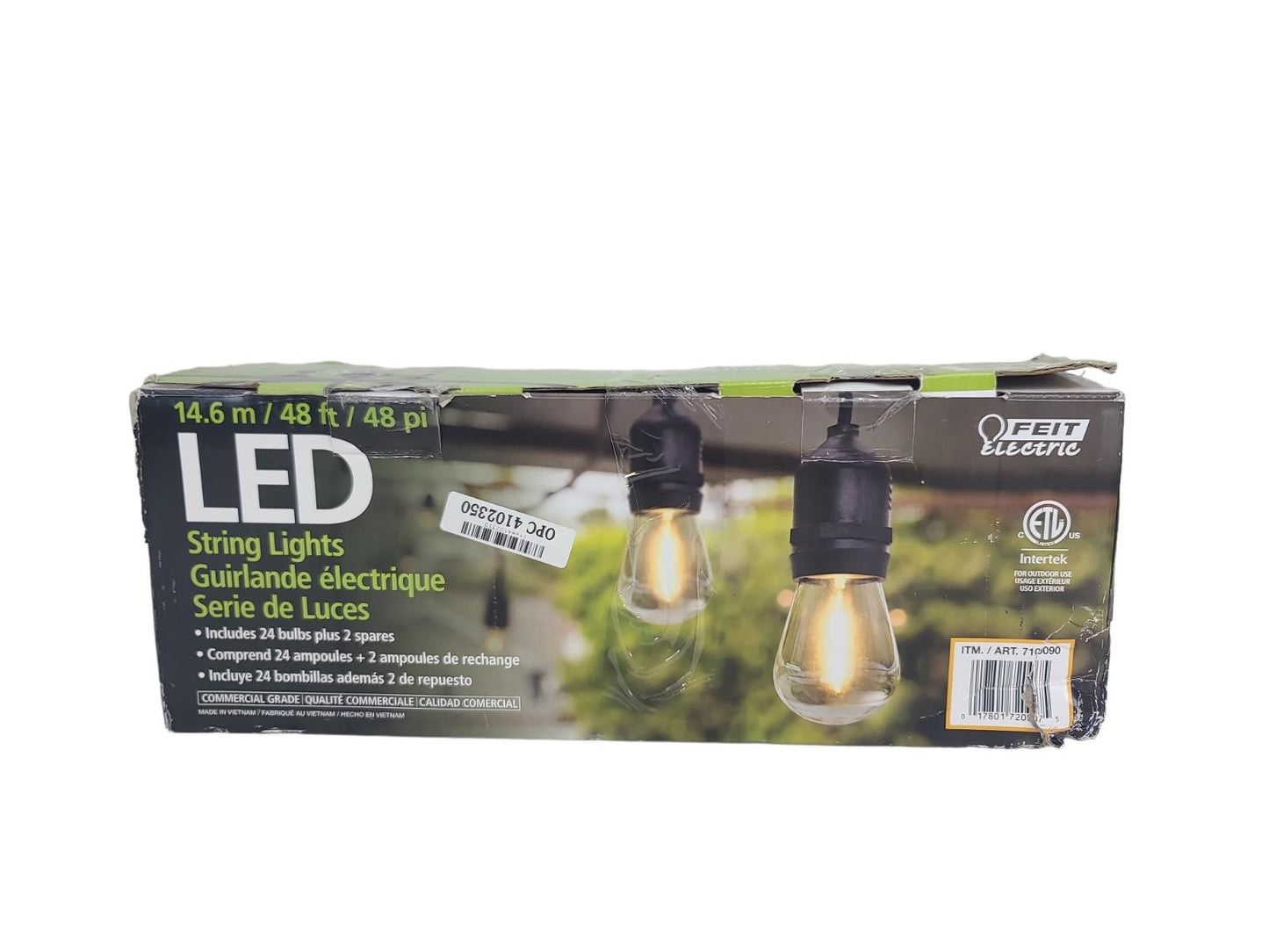 Feit Electric 48' LED Filament String Light Set BLACK -OPEN BOX