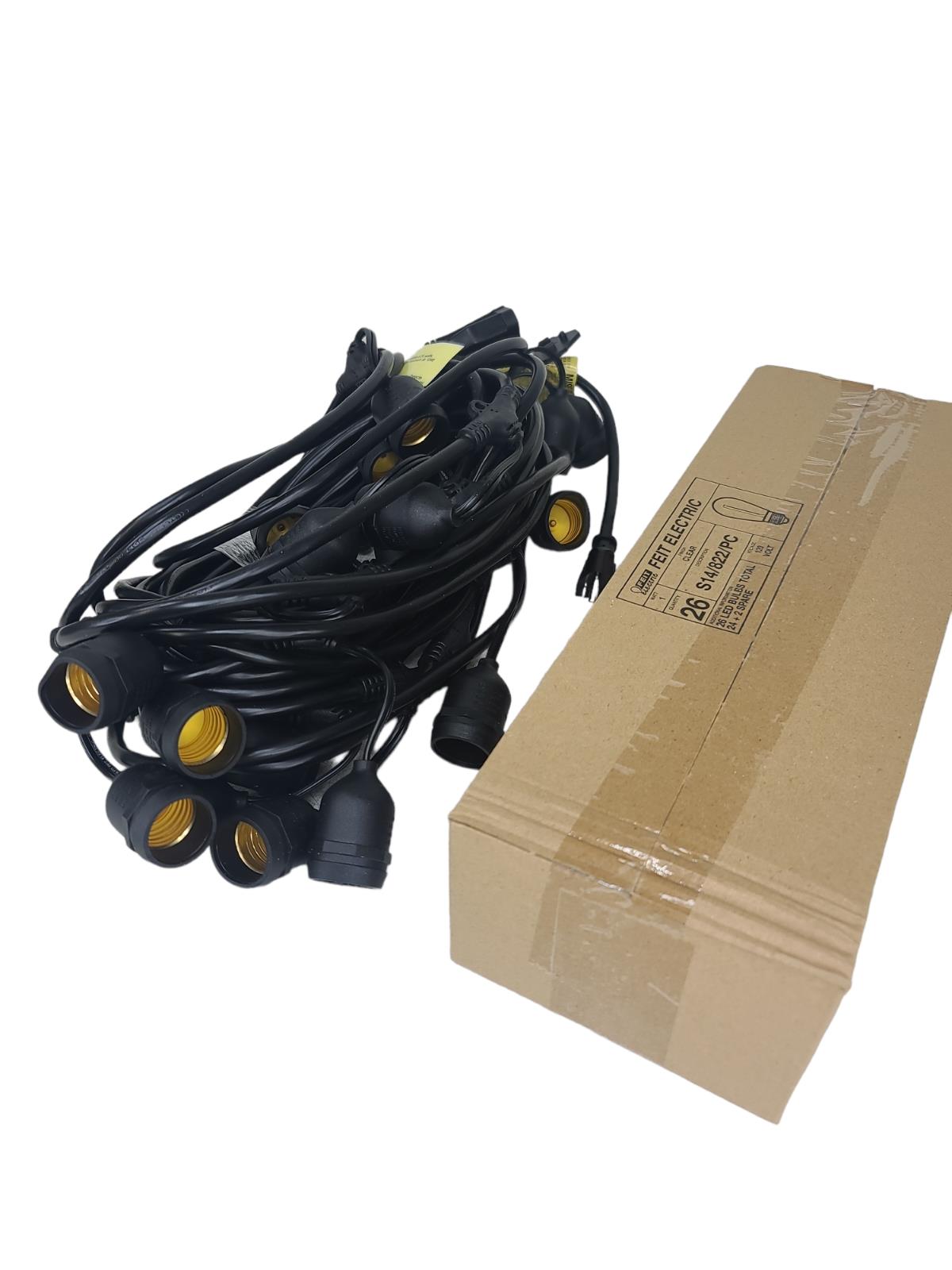 Feit Electric 48' LED Filament String Light Set BLACK -OPEN BOX