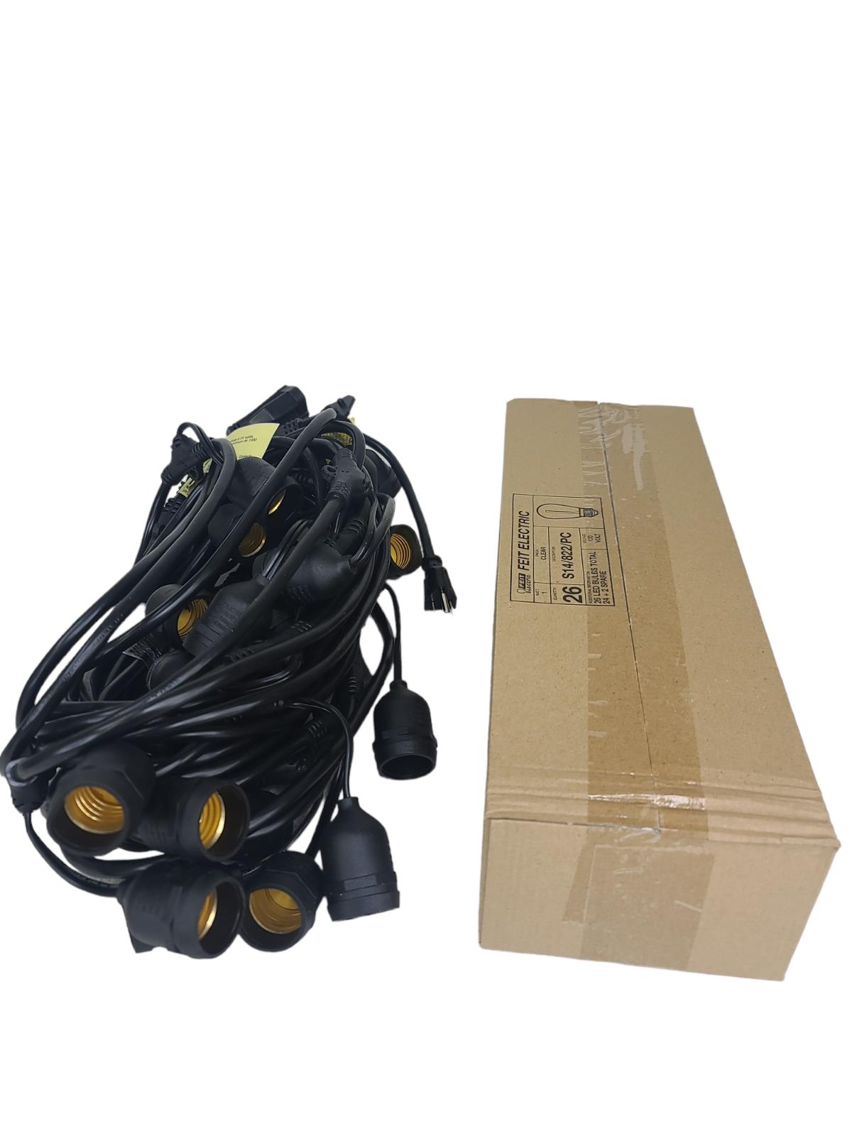 Feit Electric 48' LED Filament String Light Set BLACK -OPEN BOX