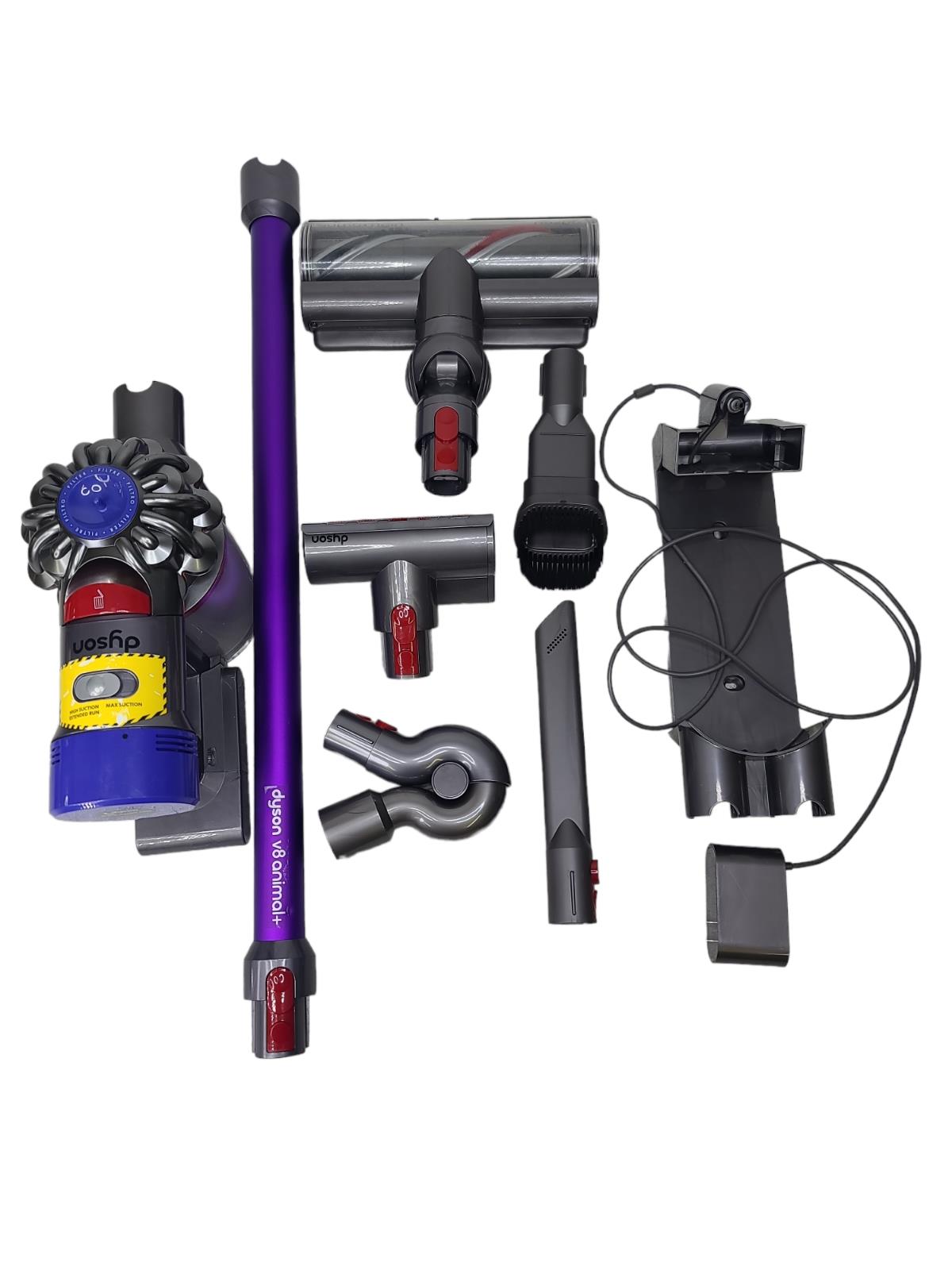 dyson v8 animal plus total clean cordless, comes with all of the parts& charger