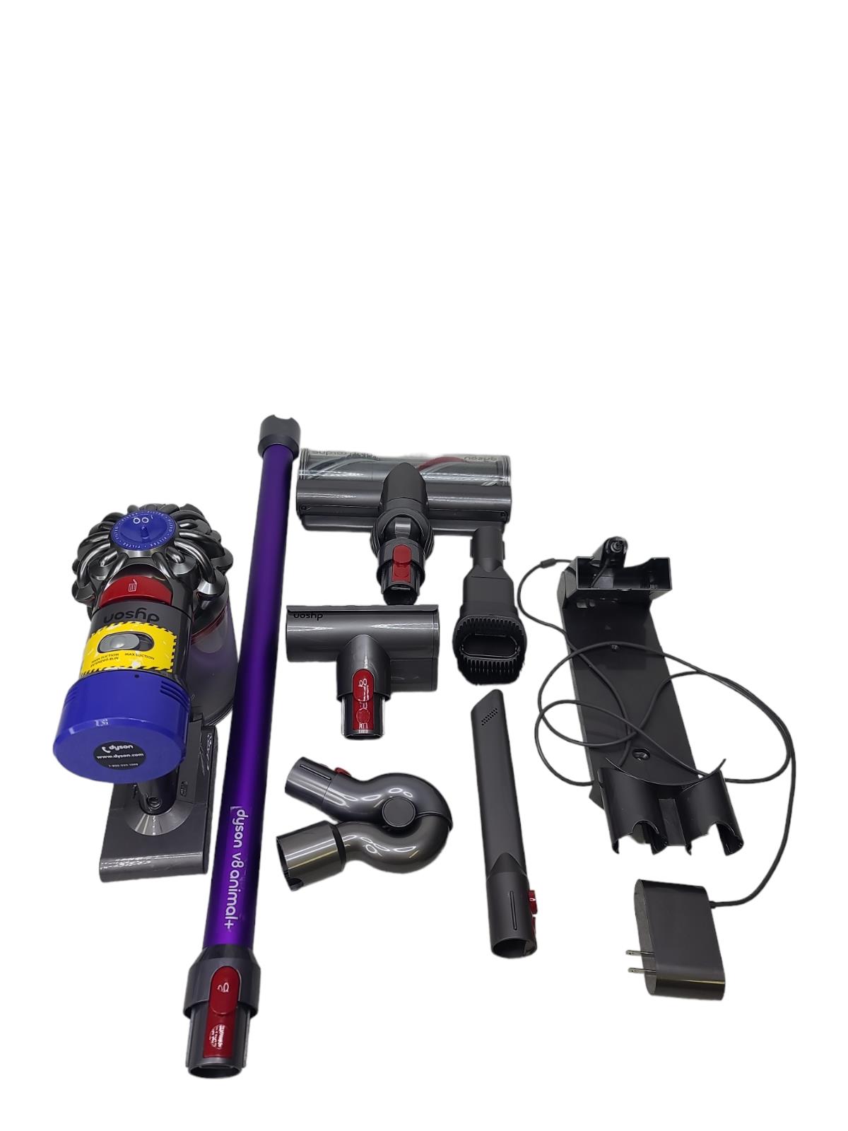 dyson v8 animal plus total clean cordless, comes with all of the parts& charger