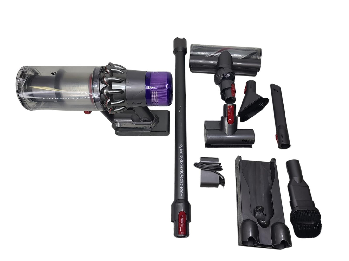 Dyson Cyclone V10 Animal Total Clean Cordless Vacuum Gray + All Parts + Charger