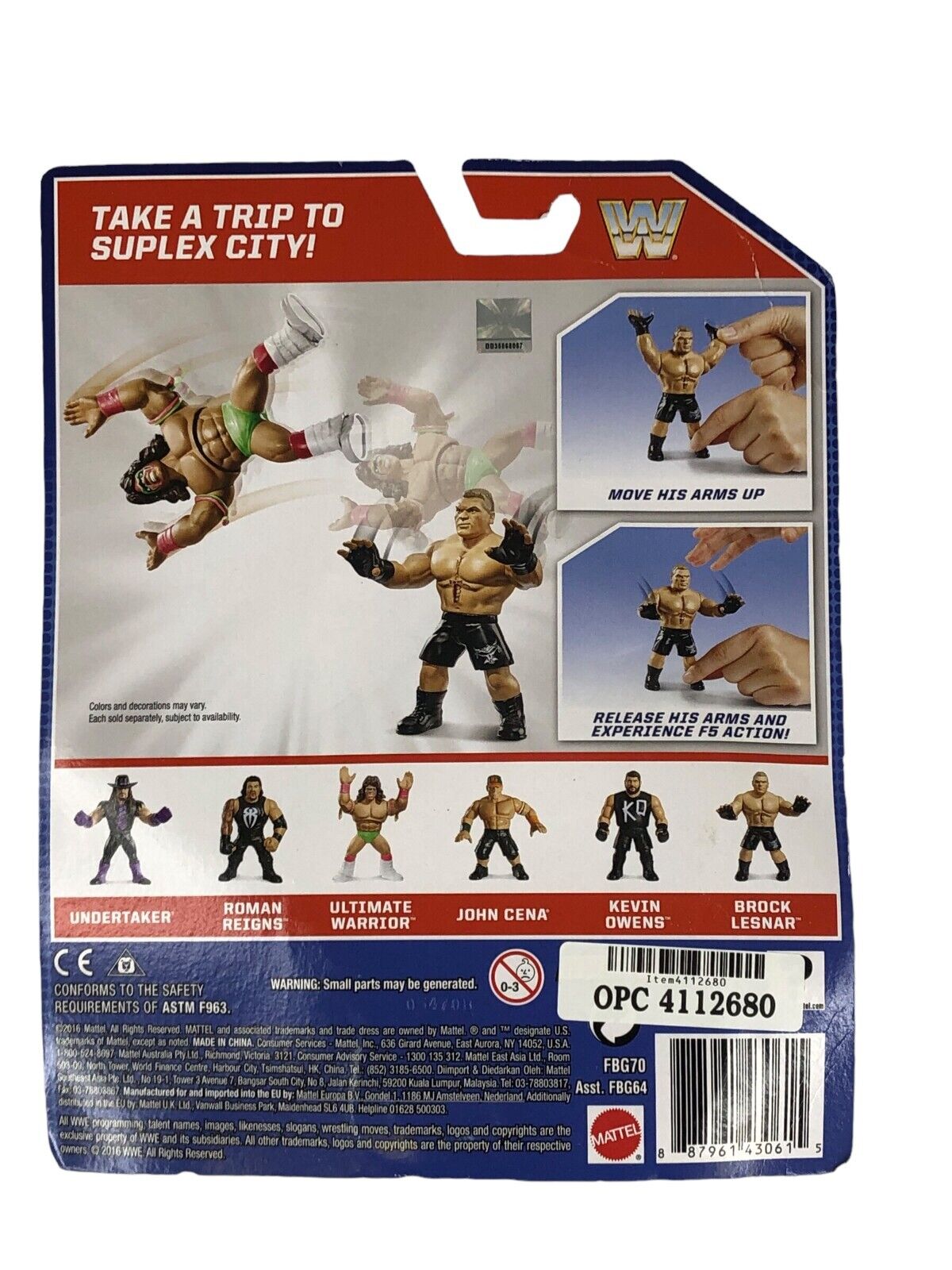 WWE Mattel Retro Brock Lesnar Action Figure  - New