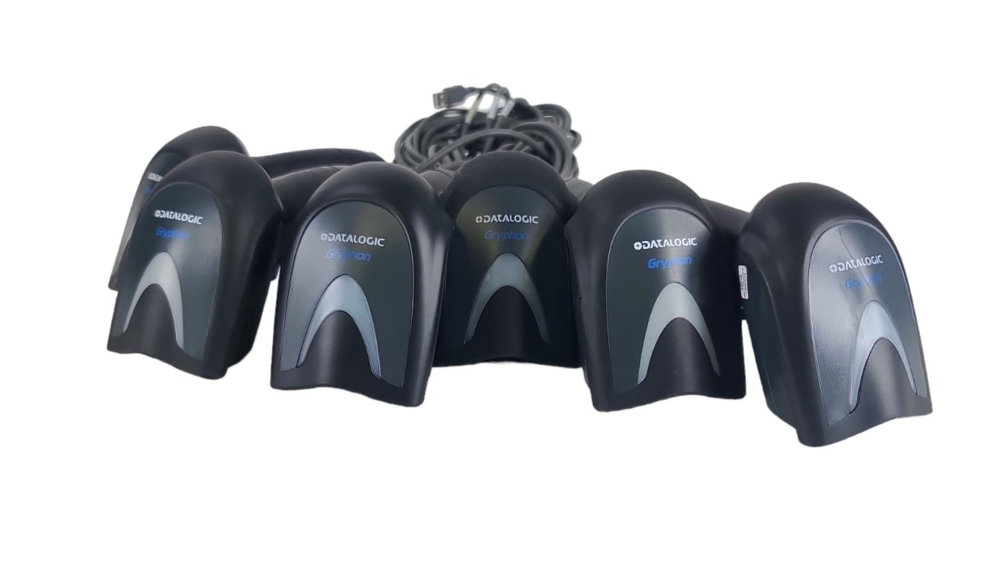 Lot of 6 Datalogic Gryphon GD4130-BK USB Wired Handheld Barcode Scanner-For part