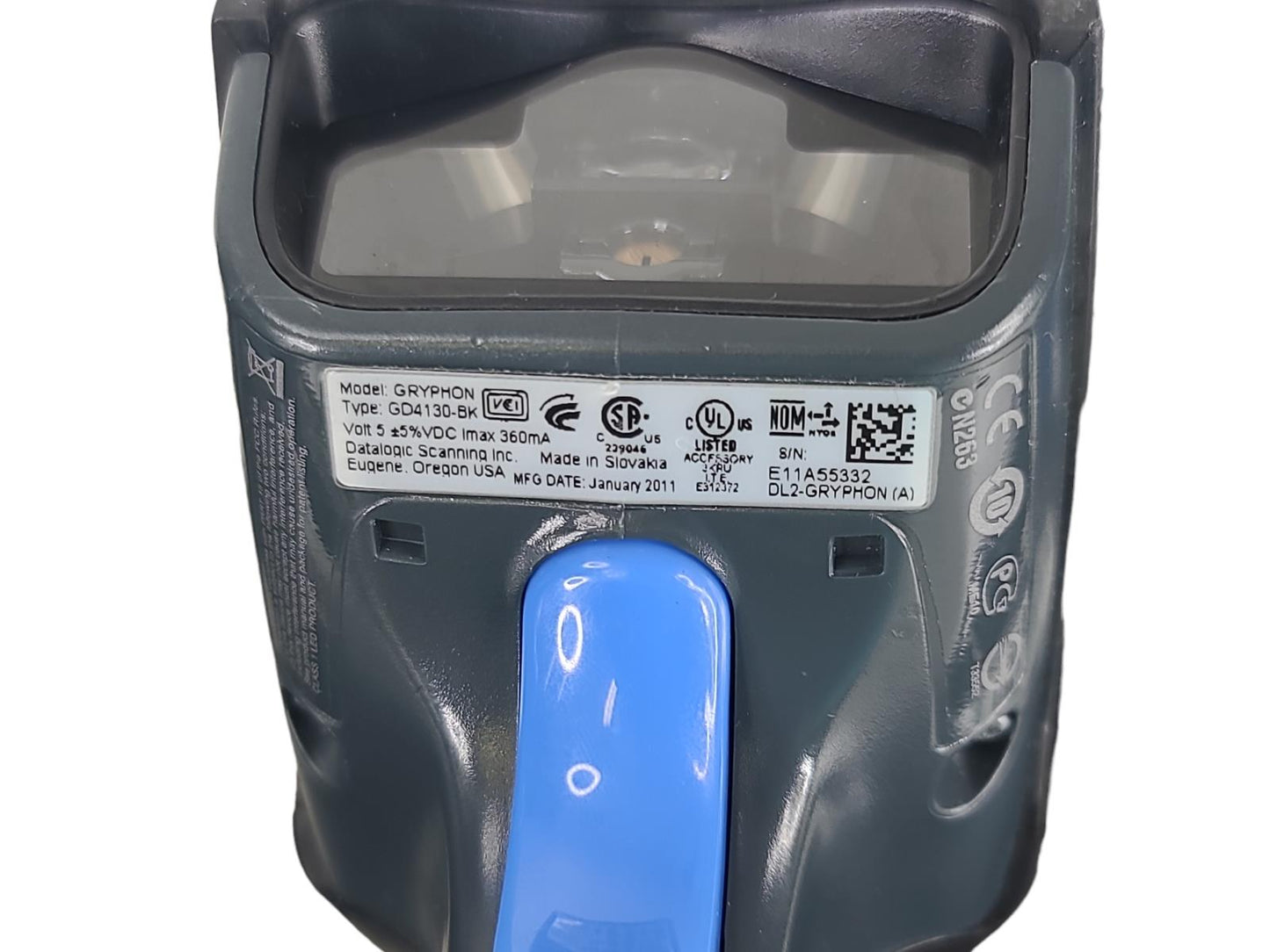 Lot of 6 Datalogic Gryphon GD4130-BK USB Wired Handheld Barcode Scanner-For part