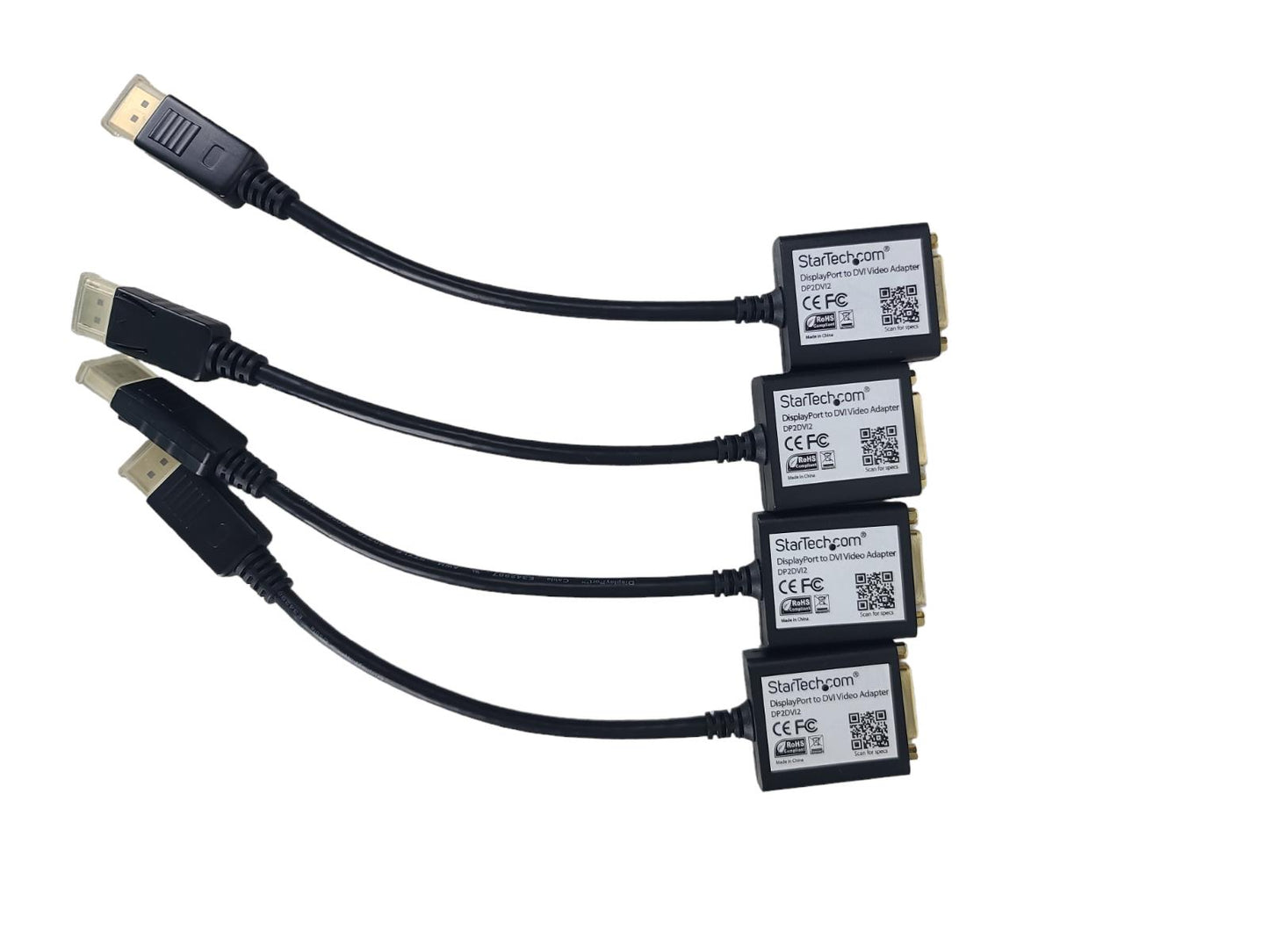 Lot of 4 StarTech.com DisplayPort to DVI Video Adapter DP2DVI2