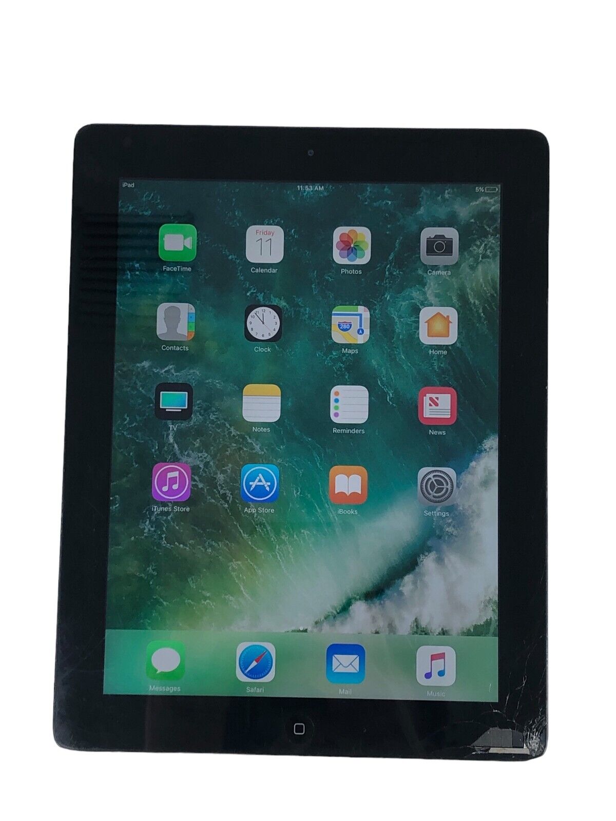 Apple iPad 4th Generation WiFi 16GB Black 9.7” iOS 10.3.3 MD510LL/A