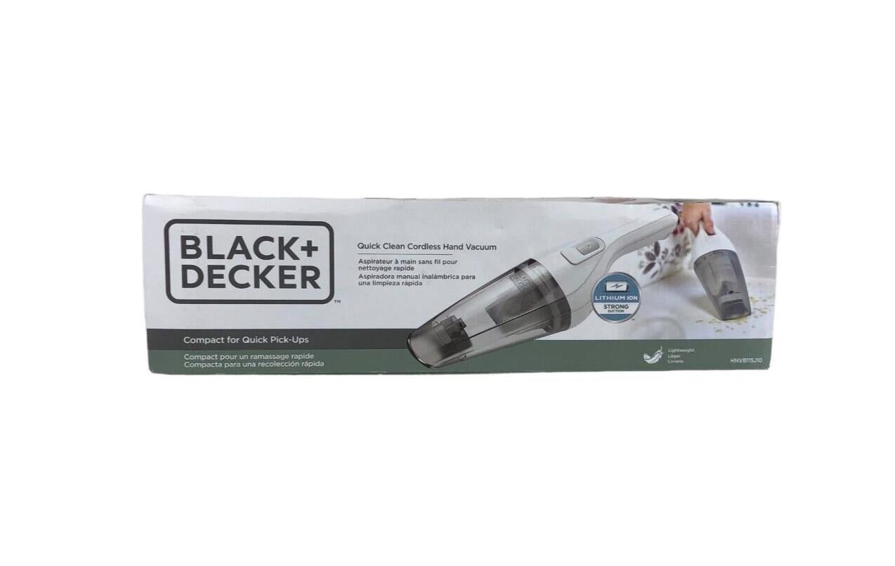 Black+Decker® HNVB115J10 Dry Light Duty Cordless Hand Vacuum,11 oz Bowl Tank-NEW