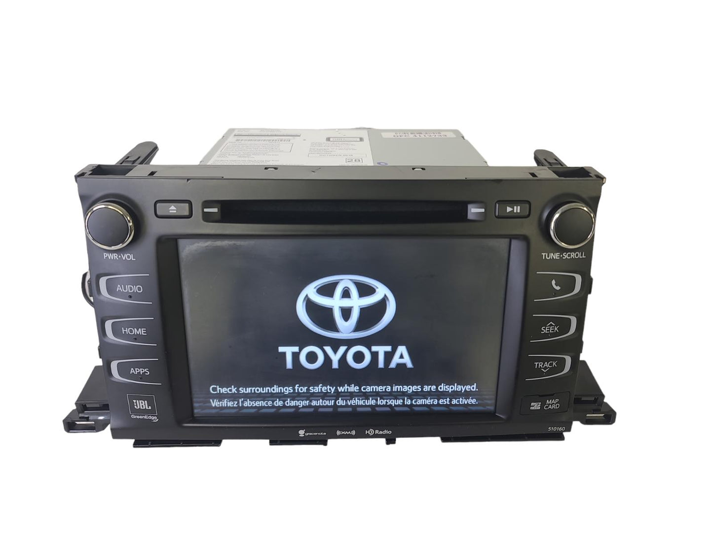 2016-2019 Toyota Highlander JBL Navigation Radio Audio AM FM Display 86100-0E282