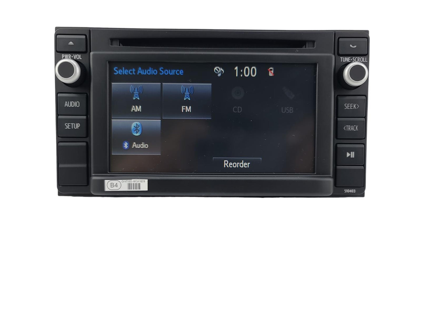 TOYOTA Tacoma Factory OEM Stereo AM FM SAT CD Player Bluetooth 86140-04161