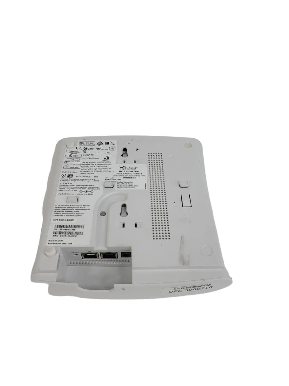 Ruckus R610 901-R610-US00 ZoneFlex Wave 2 Wireless (Access Point ONLY)