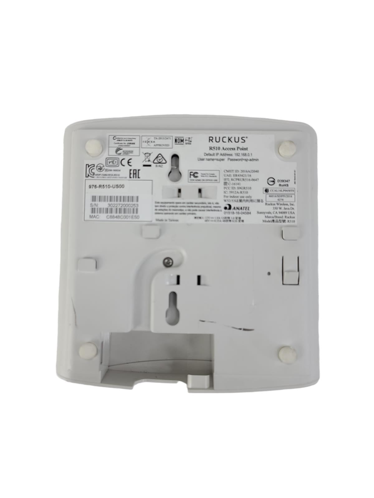 Ruckus ZoneFlex R510 Dual Band Wireless Access Point (976-R510-US00)