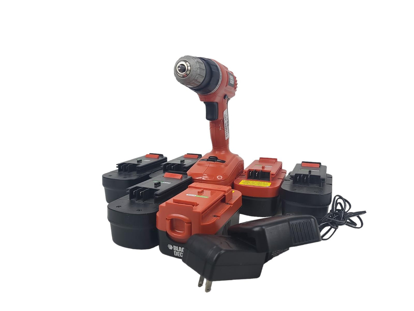 Black & Decker GC01800 18V Cordless Drill 10mm 7 Battery Packs and Charger