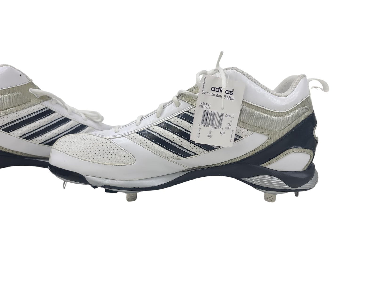 ADIDAS BASEBALL DIAMOND KING 9 META MID MEN SHOES WHITE/BLACK G05175