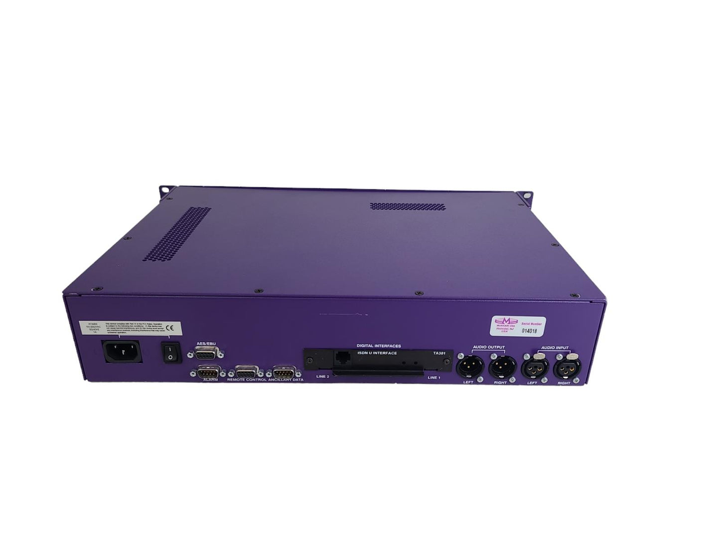 Musicam Prima LT Corporate Computer Systems 20 kHz Stereo Bi-directional Codec