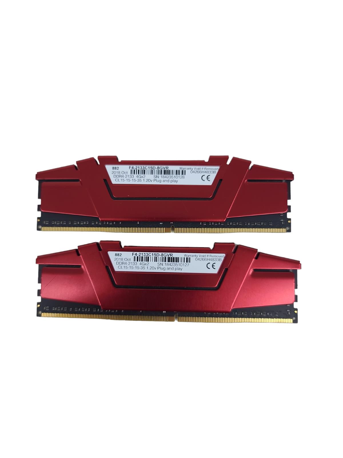 G.Skill RipJaws V DDR4-2133  F4-2133C15D-8GVR (2X4GB) 1.20v Plug and Play