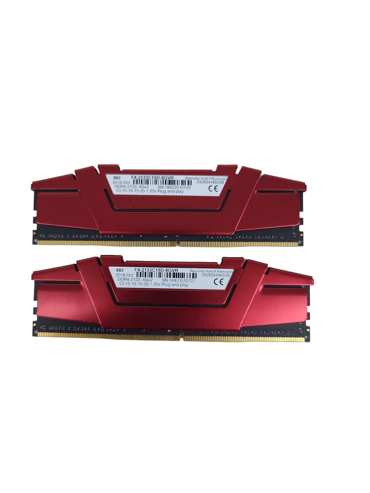 G.Skill RipJaws V DDR4-2133  F4-2133C15D-8GVR (2X4GB) 1.20v Plug and Play