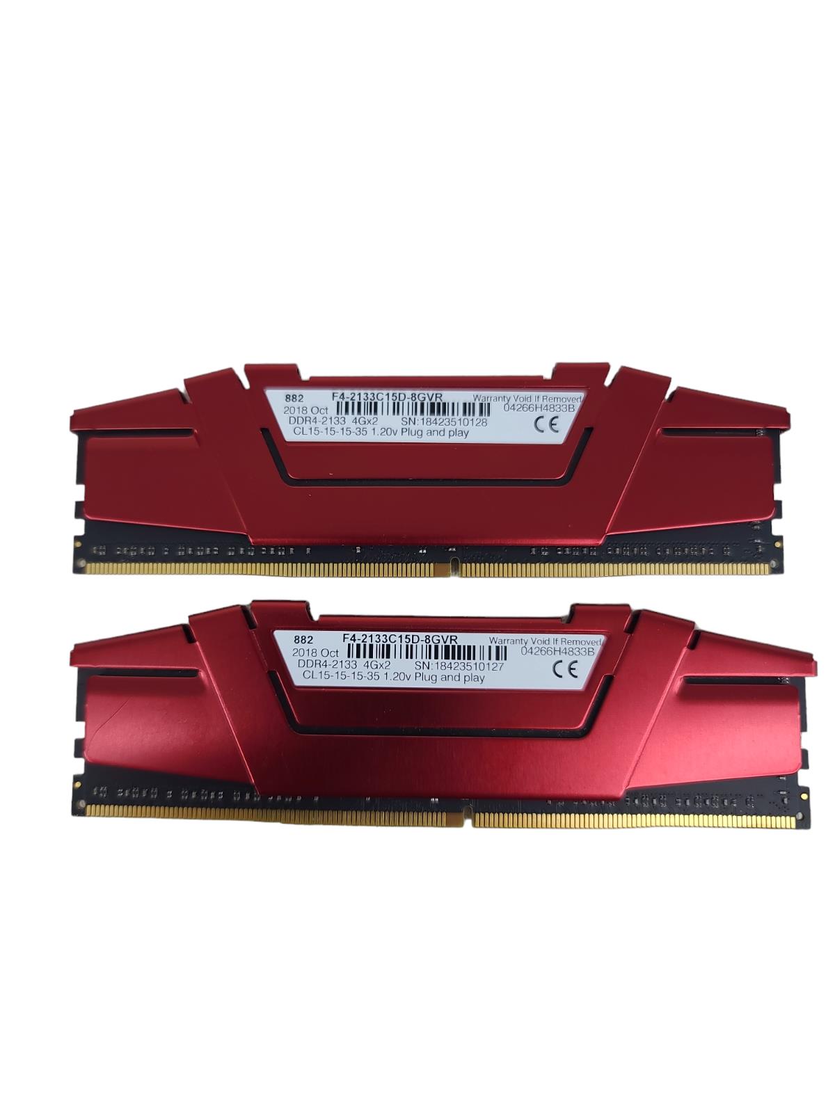 G.Skill RipJaws V DDR4-2133  F4-2133C15D-8GVR (2X4GB) 1.20v Plug and Play