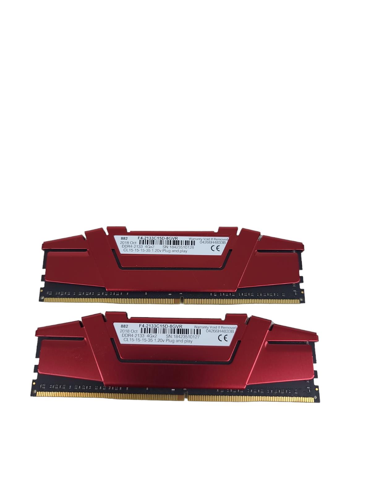 G.Skill RipJaws V DDR4-2133  F4-2133C15D-8GVR (2X4GB) 1.20v Plug and Play