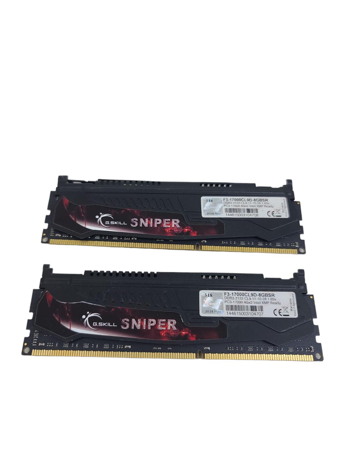 G.Skill Sniper DDR3-2133 F3-17000CL9D-8GBSR 1.65V (2X4GB) Intel XMP Ready