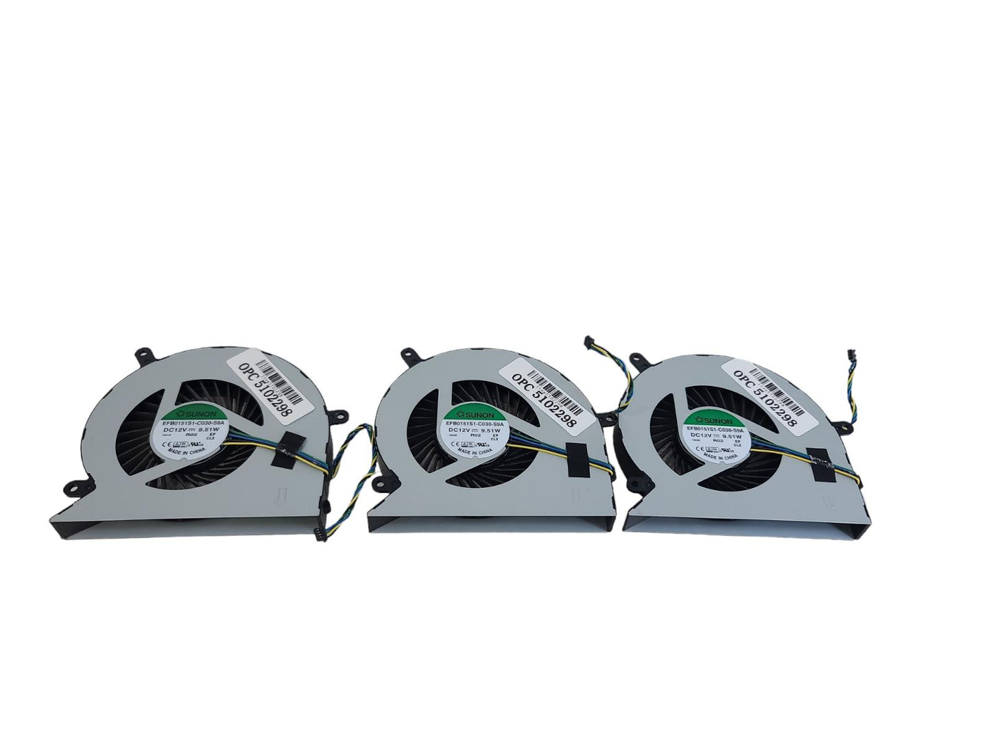Lot of 3 Sunon EFB0151S1-C030-S9A DC12V 9.51W cooling fan