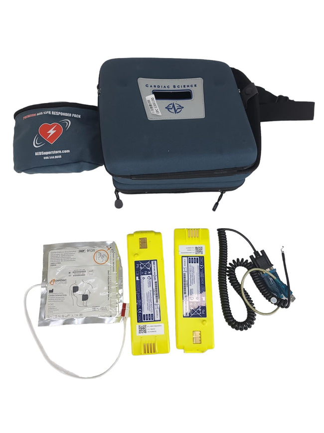 CARDIAC SCIENCE POWERHEART AED G3 two batteries with other accessories